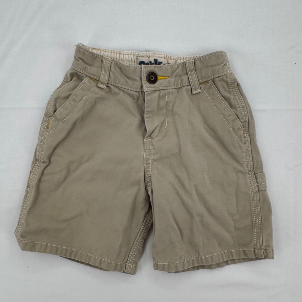 OshKosh Bgosh Kids Tan Khaki Canvas Carpenter Shorts Boys Size 3T‎ 2010